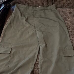Kids Olive Cargo Pants